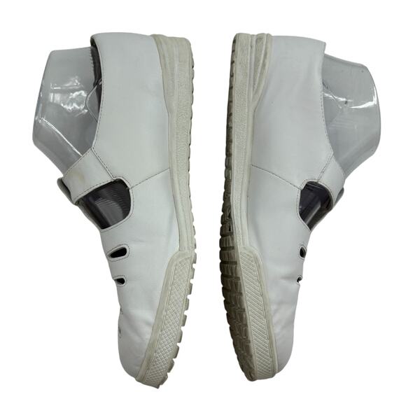 Propet White Leather Sandal Walker Closed Toe Comfort Shoes - Picture 5 of 9
